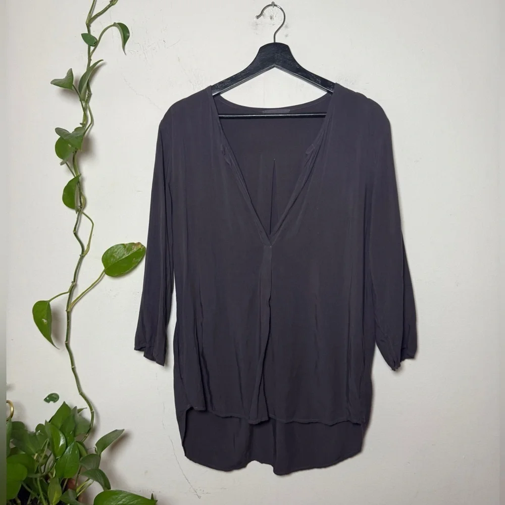 CP Shades Dark Purple Long Sleeve Tunic Top flaw - Picture 2 of 9